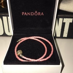 Pink Pandora charm bracelet